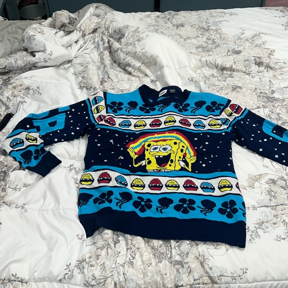 SpongeBob Christmas sweater size medium